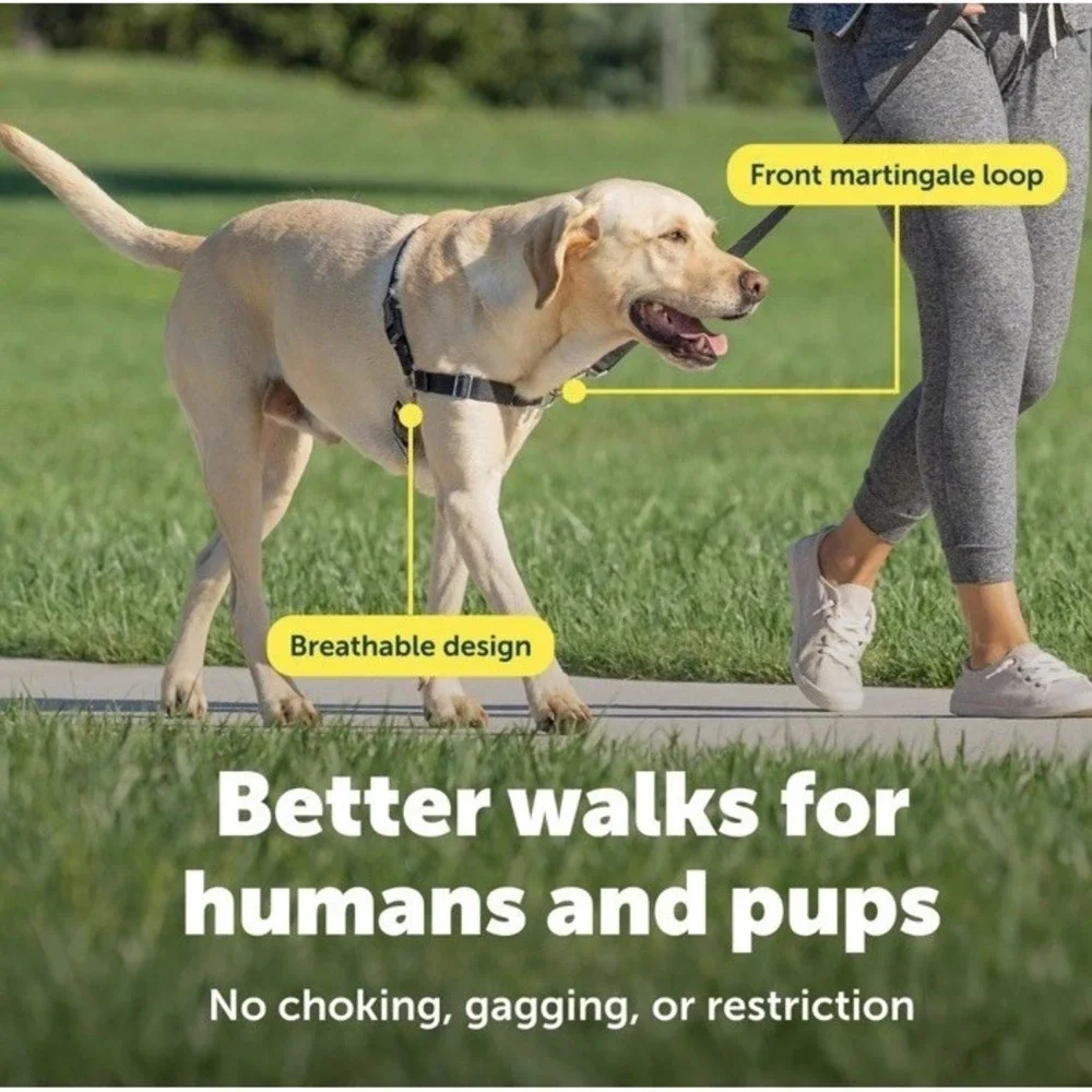 PetSafe Easy Walk Dog Harness Size: Med/ Large‎ Fawn / Black No Pull Harness